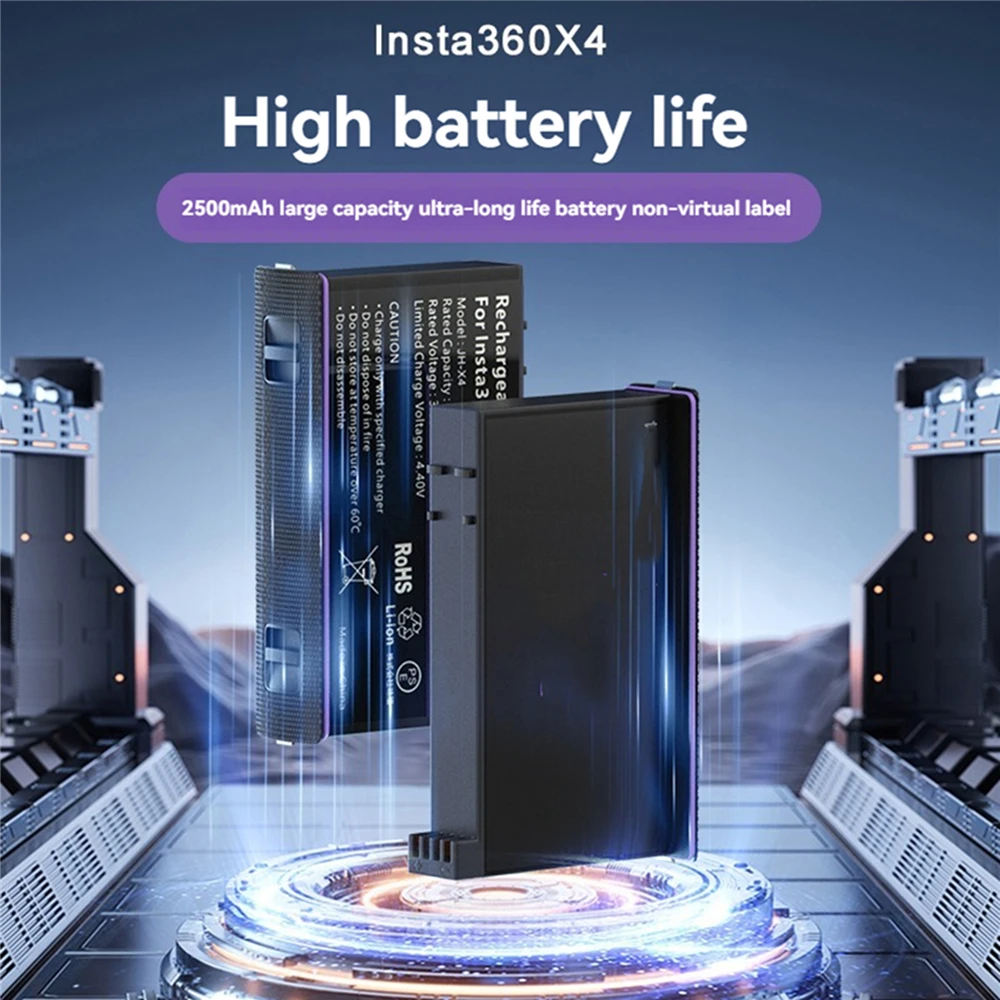 Accessori per la ricarica della batteria della fotocamera del caricatore rapido 3 in1 per Insta360 X4