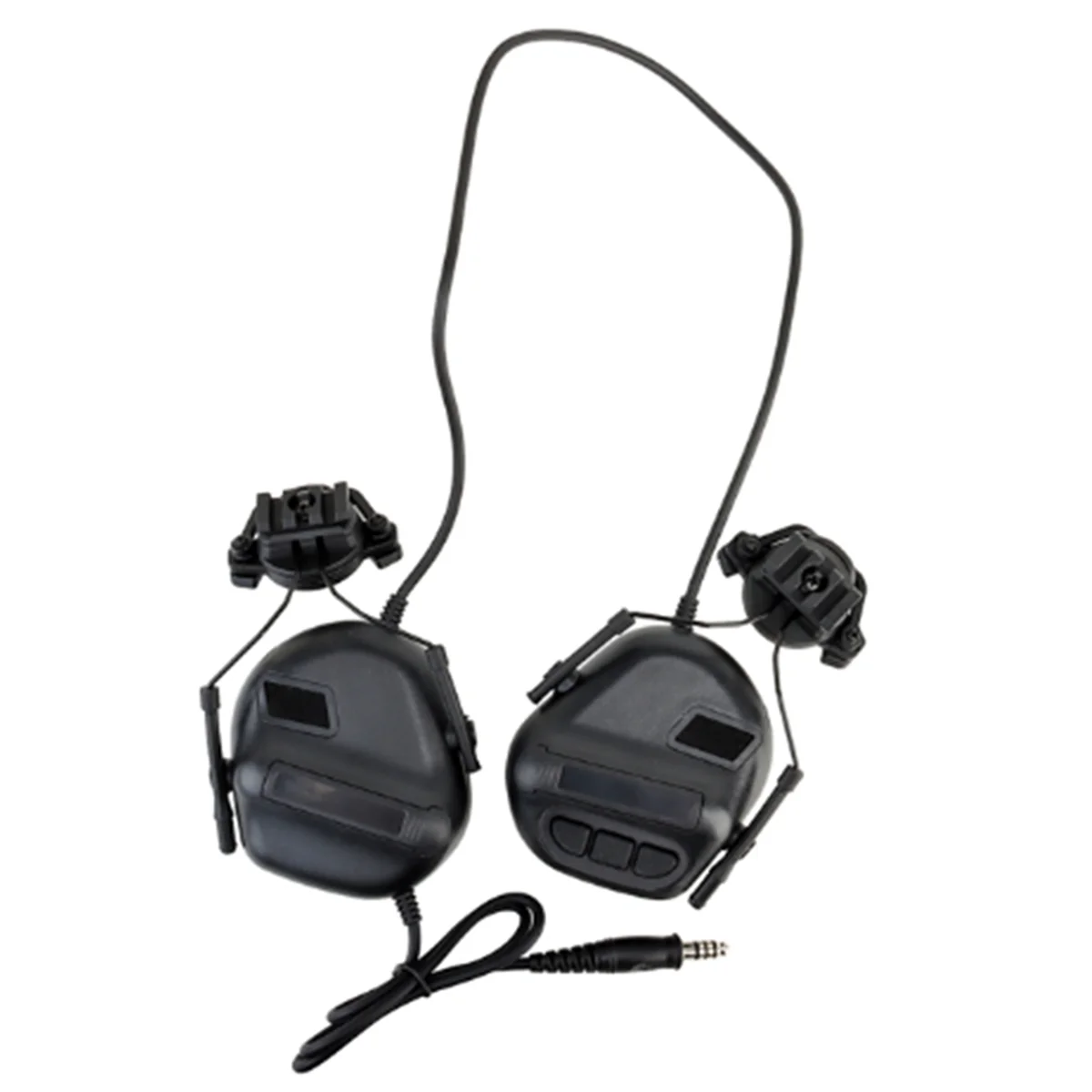 

Headset Non-Picking Noise-Cancelling Headset for Helmet Headset Baofeng Radio PTT Adapter Mobile Earphone(Black)