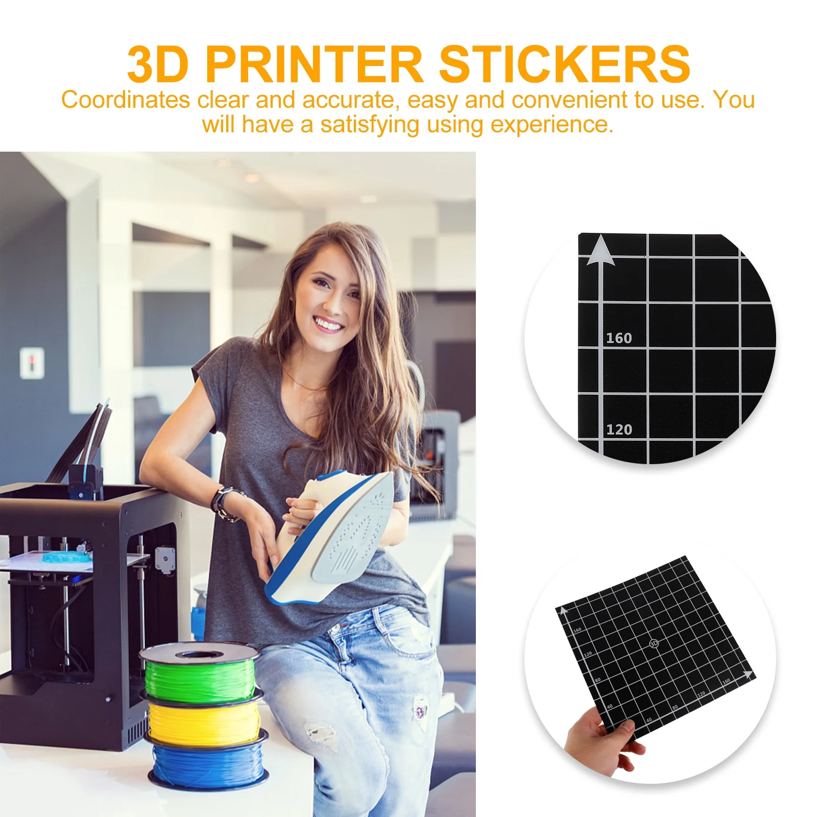 

1Pcs 3D Printer Hot Bed Sticker High Heat Resistance Flexible Removable Build Surface Grinding Treatment Easy Print Release