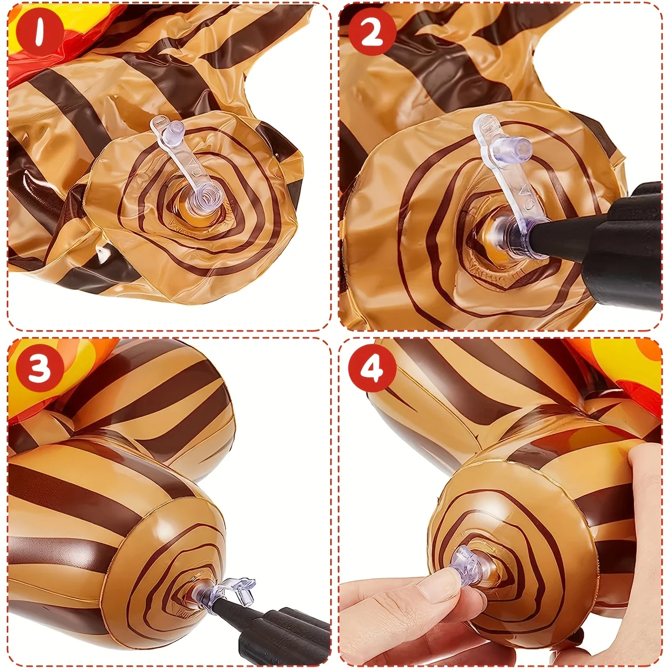 1/2 stücke PVC Aufblasbare Künstliche Lagerfeuer Rahmenlose Kunststoff Camping Party Dekoration Indoor Outdoor Szene Requisiten Thanksgiving – Detail 4
