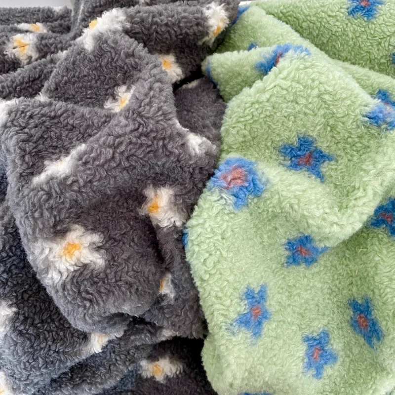 

Sunflower lambskin polyester fabric for bed sheets, throw pillows, diy handmade clothing fabric