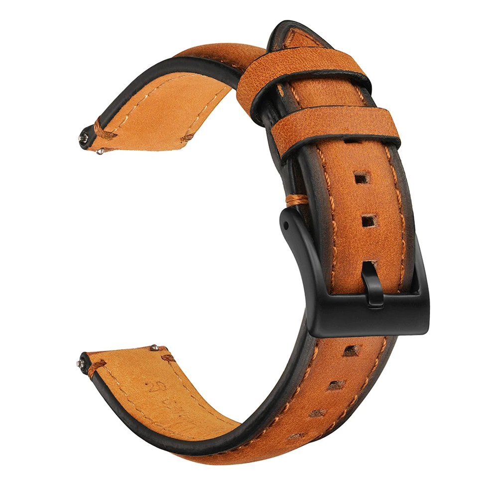 Genuine Leather Watch Straps 20mm 22mm 24mm Bracelet Men Cowhide Watch Bands For Business Soft Wrist Belt