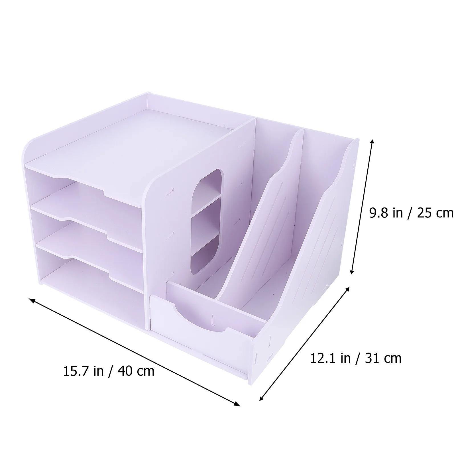 1Pcs File Storage Organizer Multi-Tier Desktop Bookshelf for Office School Dorm Use Easy Access File Holder Rack