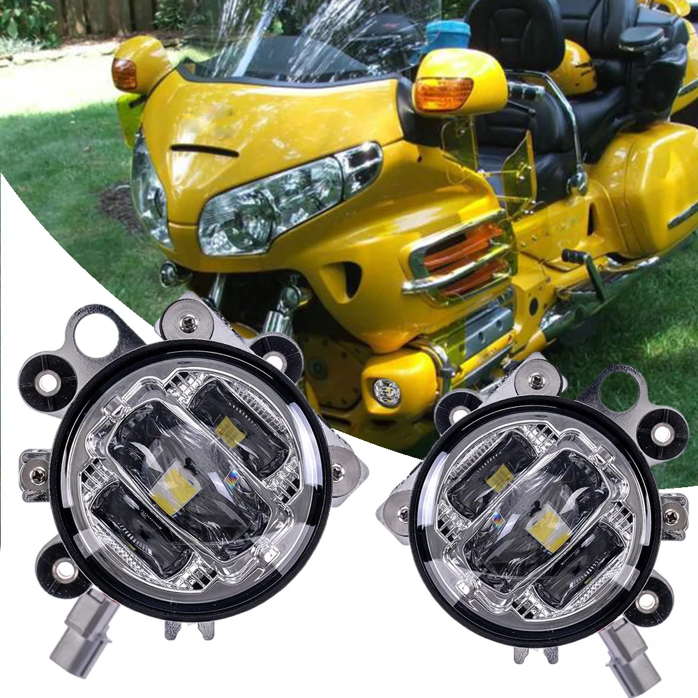 

Driving Motorcycle Front Auxiliary Light Waterproof LED Fog Lights Passing Lamp For Honda Goldwing 1800 GL1800 2012-2017