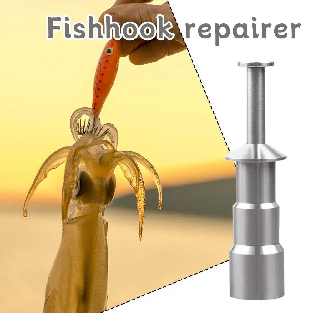 1PC Stainless Steel Squid Hook Corrector Portable Repair Tool For Deformed Fishhook Fishing Gear Saltwater Tackle Maintenance