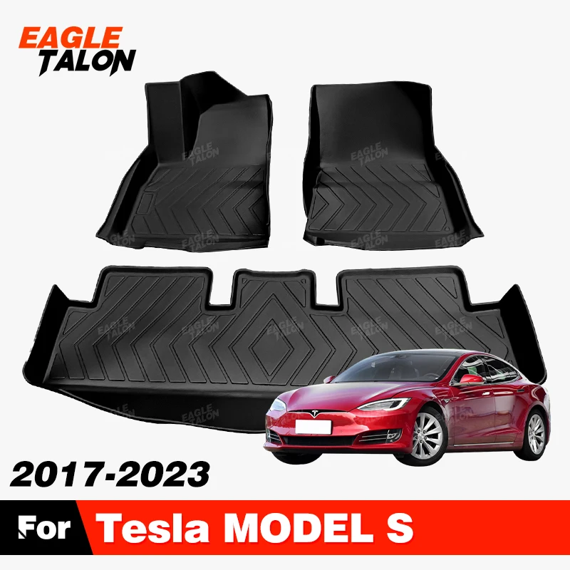 Custom TPE Car Floor Mat For Tesla MODEL S 2017-2023 22 21 20 19 18 Carpet Cover Waterproof Interior Protector Accessories Parts