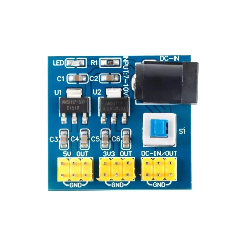 12V to 3.3V/5V/12V DC-DC Voltage Converter Module Multi-output Power Supply Module AMS1117