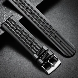 2023 20mm Men's Luxury Bracelet Replacement Strap Strap Universal Rubber Sports Strap Light Soft Black Watch Strap