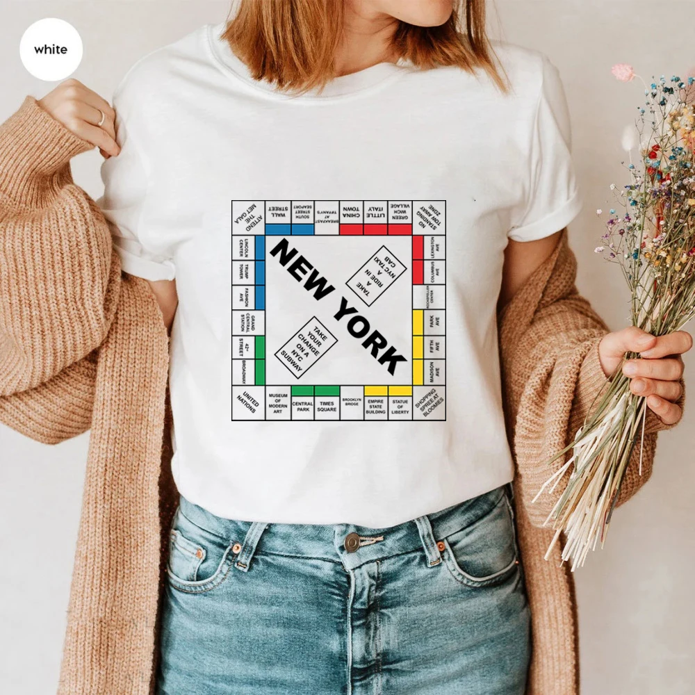 

New York Monopoly T Shirt and Just Like That Shirt New York Aesthetic Clothes Carrie New York Monopoly Graphic Tee Unisex Tops