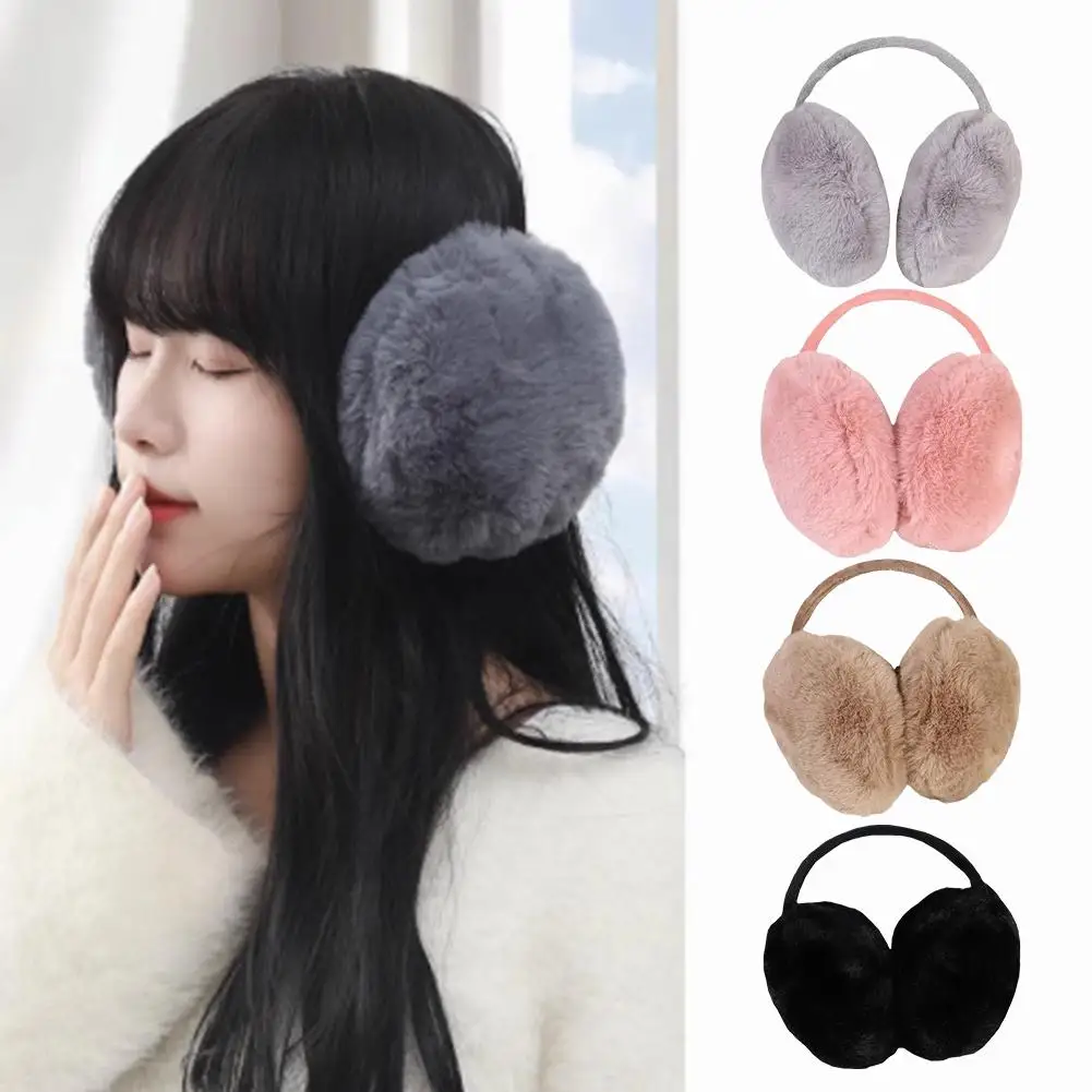 Fashion Autumn Winter Solid Earmuffs Thickened Soft Sports Women Outdoor Men Ear Ear Protector Plush Warmer Comfortable Cyc N0K4