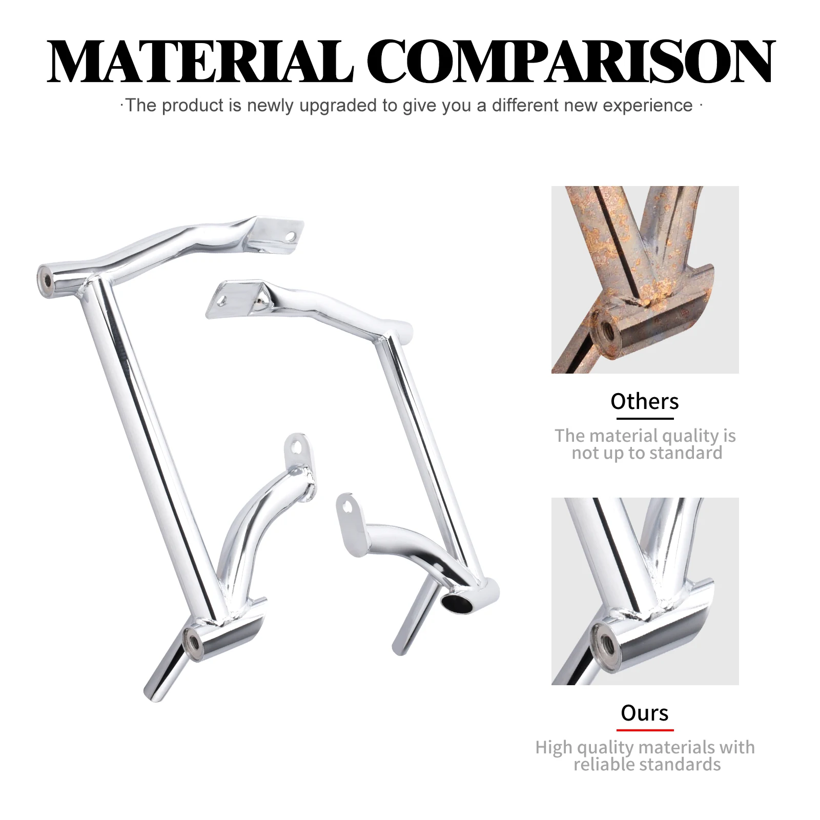 Motorcycle Saddlebag Guard Crash Bars Rear Rails Bracket Protection Bump For Harley Touring Road King Electra Street Glide 09-25