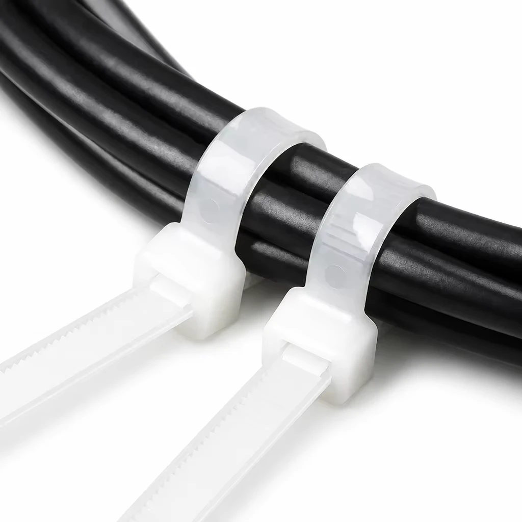 500/100Pcs Nylon Cable Ties Self-locking Cord Ties Straps Adjustable Cables Fastening Loop Home Office Wire Zip Ties Wholesale
