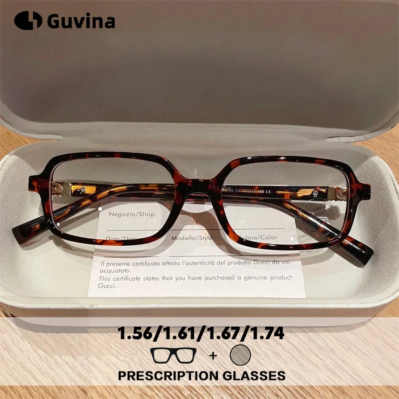 

Guvina Anti Blue Light Prescription Glasses Women Square Fashion Progressive Optics Reading Glasses Myopia Hyperopia Eyewear