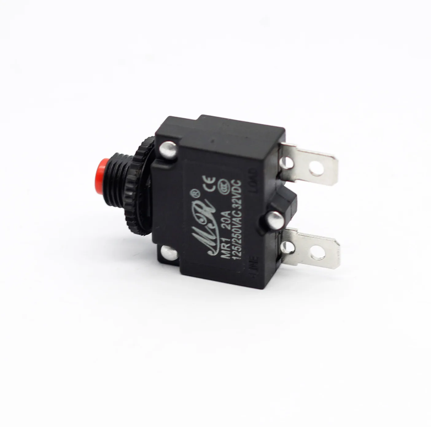 20A Overload Protector, Red Button CE CQC 32VDC 125V 250V Overcurrent  in Stock Ac Surge  Disjuntor Dc China
