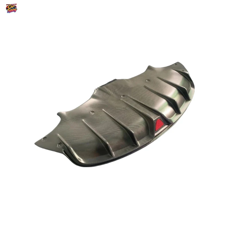 for tesla Model 3 17-23 cm Style Carbon Fiber Rear Bumper Diffuser Spliter with Led