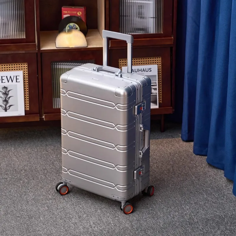 20 Inch Rolling Trolley Case Front Opening Cabin Suitcase Spinner Wheel USB Charging Travel Luggage With TSA Lock For Men Women