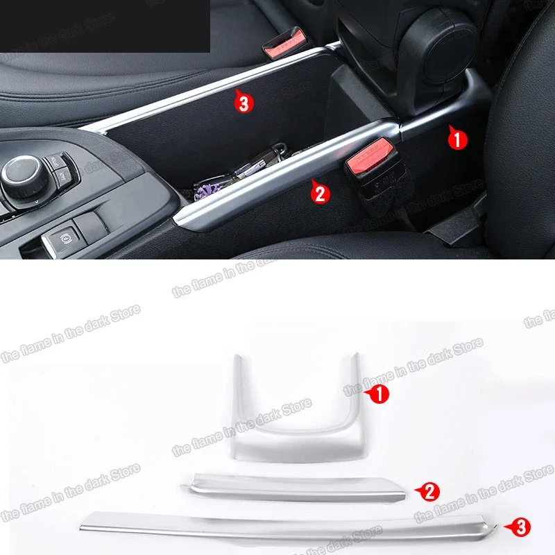 Car Center Armrest Storage Trims Decoration for Bmw X1 X2 F48 F39 2016 2017 2018 2019 2020 2021 2022 2023 Accessories Auto Kit