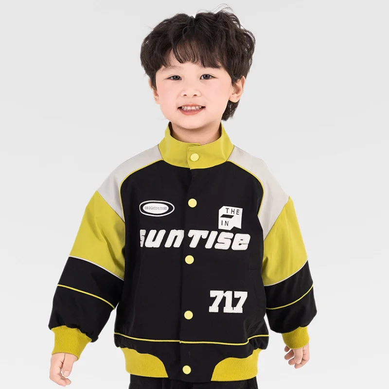 الصبي النسخة الكورية البيسبول جيرسي قاطرة سترة جديدة طالب موضة Kawaii الخريف والشتاء بلايز معطف ملابس الأطفال #6