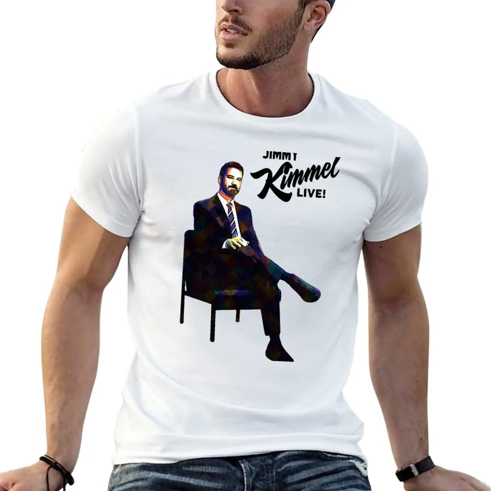 

Jimmy Kimmel live comedy T-Shirt man t shirts graphic t shirts for man cotton black cotton t-shirt plain for man package T-shirt