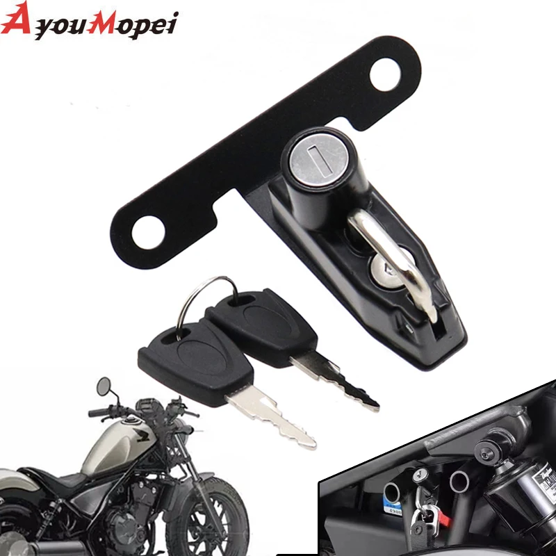 

Motorcycle Accessories Anti-theft Helmet Lock Security For Honda Rebel500 Rebel300 CMX500 CMX300 CMX Rebel 500 300