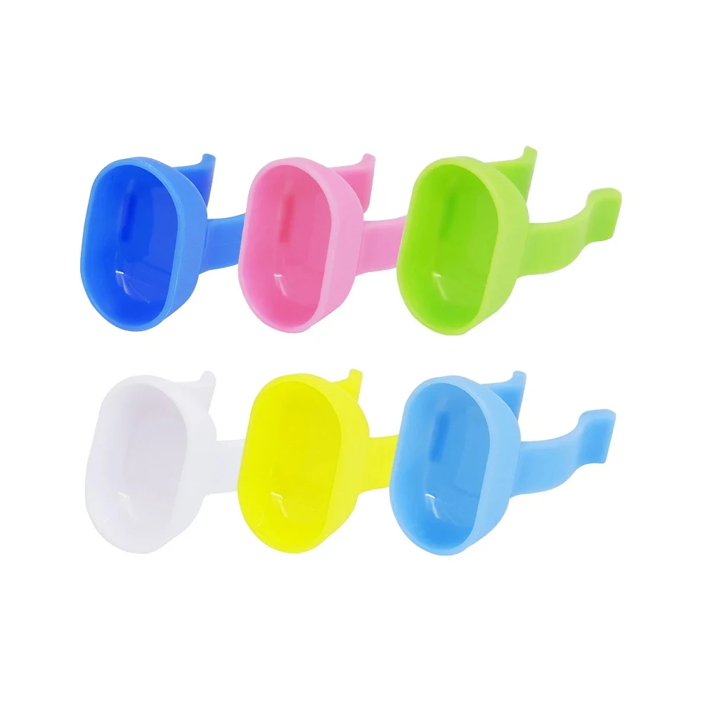 

20pcs Dental Mixing Finger Ring Bowl Cup Plastic Silicone Holder Dappen Dish Prophy Paste Rings Handy Tool Dentistry Medicine