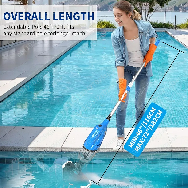 Rechargeable Handheld Pool Vacuum Cleaner, Cordless Design for Above Ground and Pools