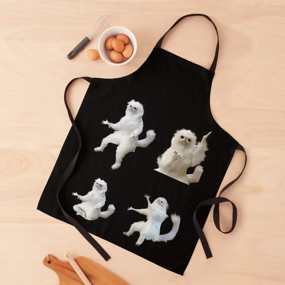 Persian Cat Room Guardian Meme sticker pack Apron Teacher Sexy Kitchen Things For Home Apron