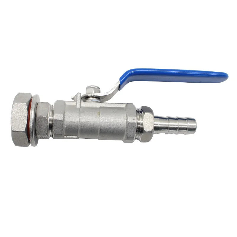 1-2インチ（dn15）ss304ステンレス鋼製無溶接コンパクトボールバルブと8mm-25mm-25mmホースバーブホームブリューポット