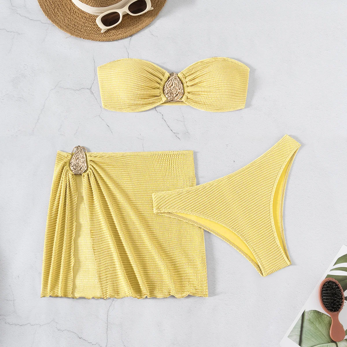 

Hot Three Piece Bikini Sets Sexy Swimwear Women Swimsuit Summer Beach Pool Party Bathing Suit Skirt Bikinis Set