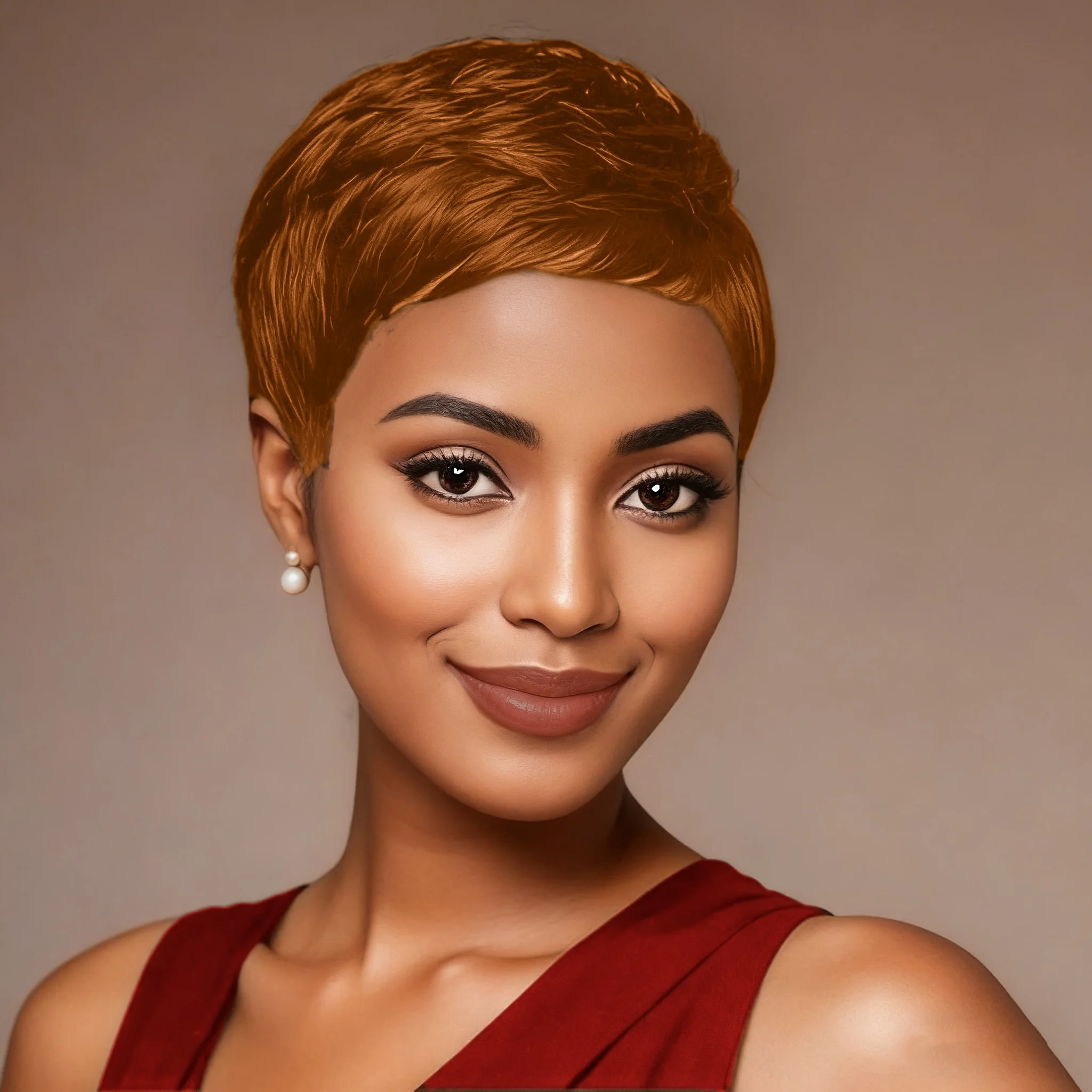 شعر مستعار قصير بقص عابث للنساء ذوات البشرة السمراء 1b/99J/4 # /30 #   شعر مستعار ملون مصنوع آليًا بالكامل