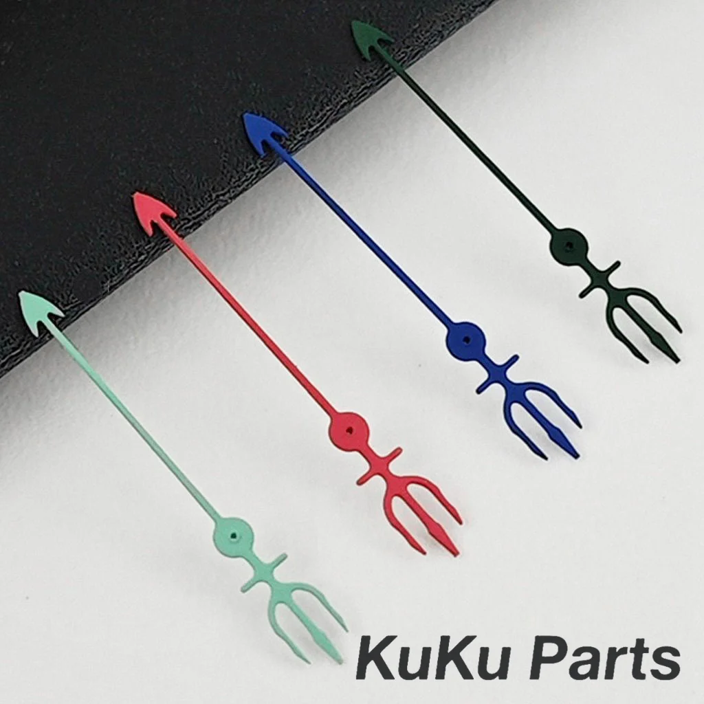 Trident Shaped NH35 Watch Hands 12.5MM Silver Gold Black Blue Red Green Watches Needles for NH34 NH35 NH36 NH38 NH70 Movement image 5