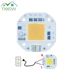 TxxCvv 110V 220V LED Chip 20W 30W 50W COB Chip No Need Driver LED Lamp Beads for Flood Light Spotlight DIY LightingWelding Free