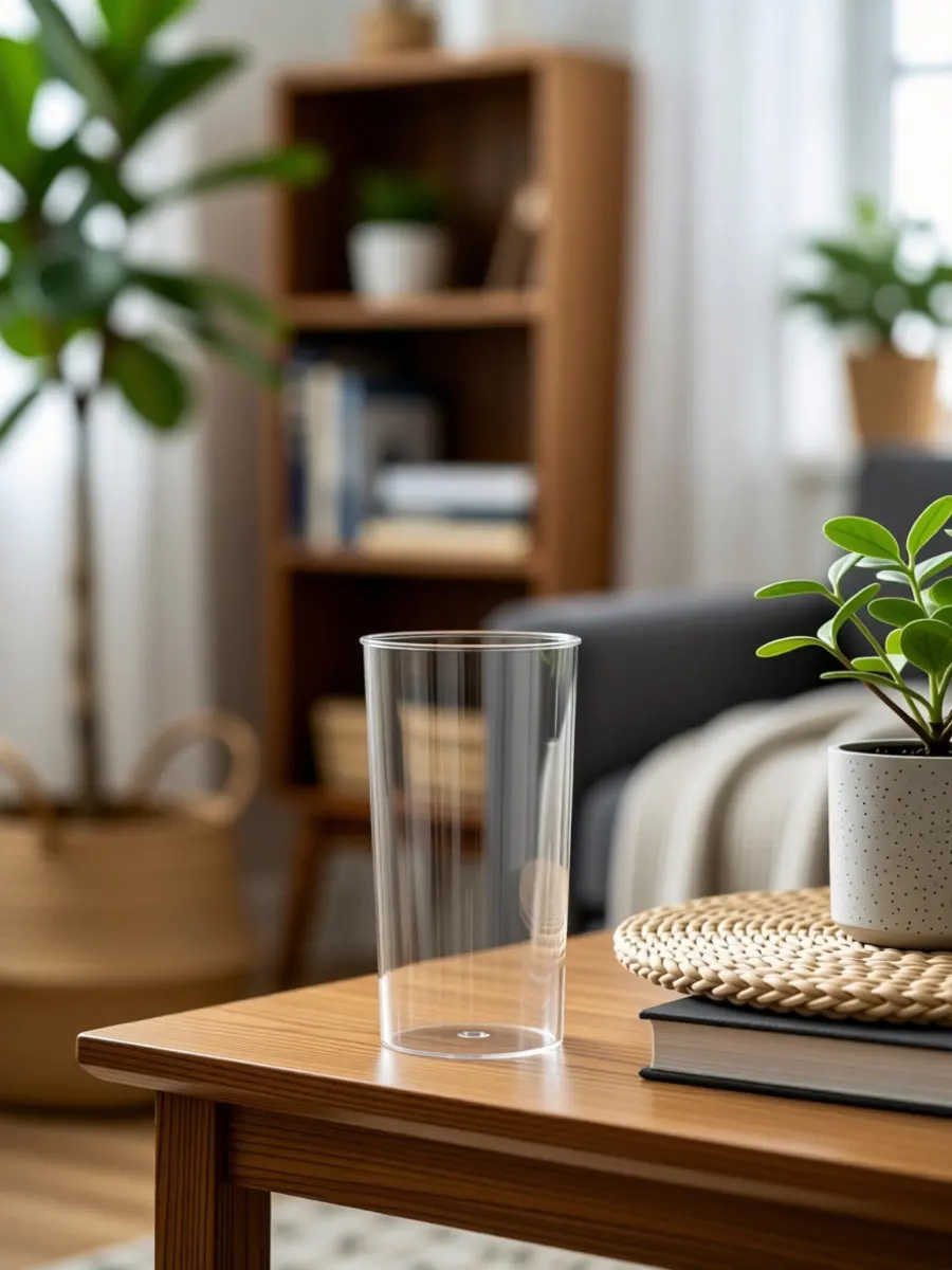Simple Sturdy Transparent Flower Bucket for Long-Lasting Use No Deformation Clear Cylinder Vase for Home Office Farmhouse Floral