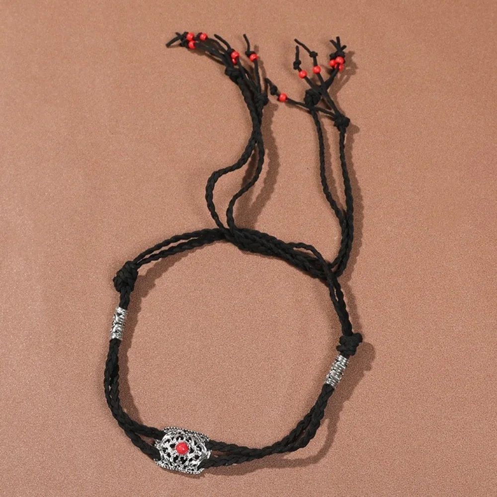 

Тканая цепочка на лоб в стиле ретро, повязка на голову в древнем этническом стиле, головной убор ханьфу, кисточка, аксессуары для волос для тибетского танца, унисекс