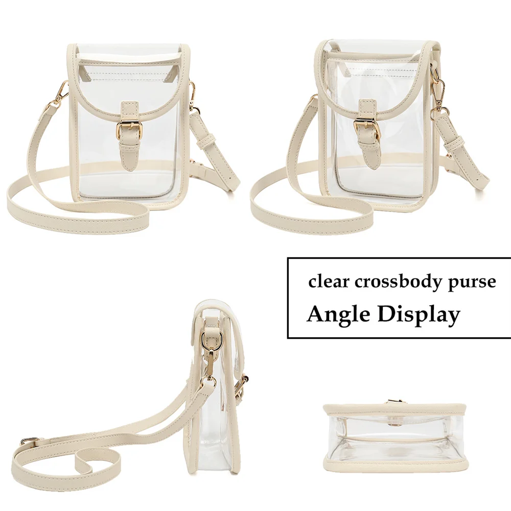 PVC Clear Should Bag PU Leather Clear Messenger Bag Casual Shoulder Purses Jelly Transparent Women Hand Bag Clutch Women Bag