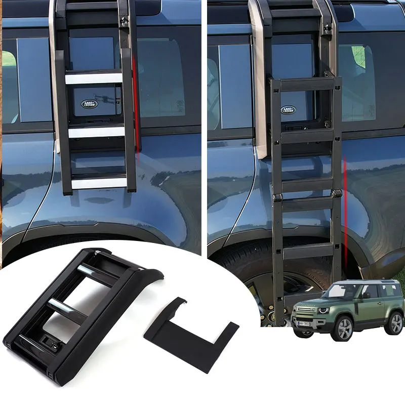 

Car Tailgate Ladder for Land Rover Defender 90 110 2020 2021 2022 2023 Durable Rear Ladder Accessories