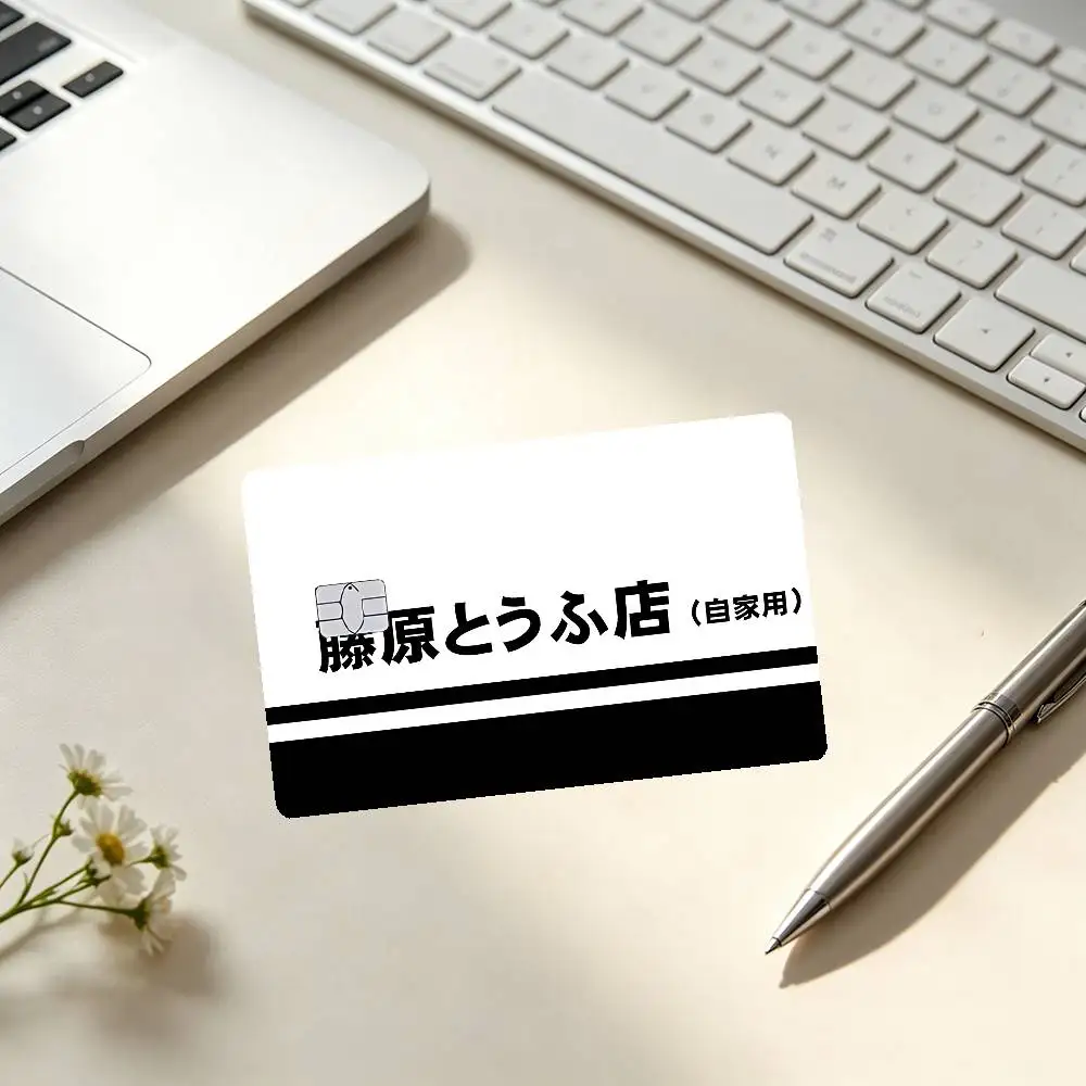 Cool I-Initial D Card Stickers Credit Card DIY Card Protector Stickers Waterproof Film Skin Cover