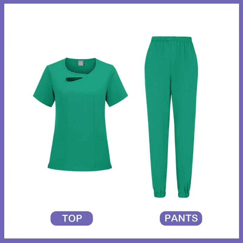 Uniformes quirúrgicos para mujer, traje de trabajo médico, conjunto de ropa clínica para médico y enfermera, accesorios de Hospital, ropa de trabajo de alta calidad, nuevo