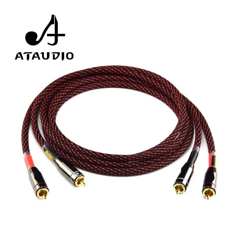ATAUDIO 1 Pair Canare Hifi Rca Cable Hifi Professional Amplifier RCA Wire Thickened Wall Connector 1m 2m 3m