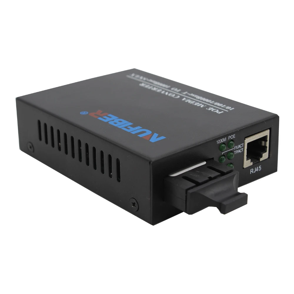 10/100/1000Mbps Dual Fiber SM 1310nm 20km SC CCTV IP Camera Optical POE Media Converter 25.5W Fiber Optic Equipment