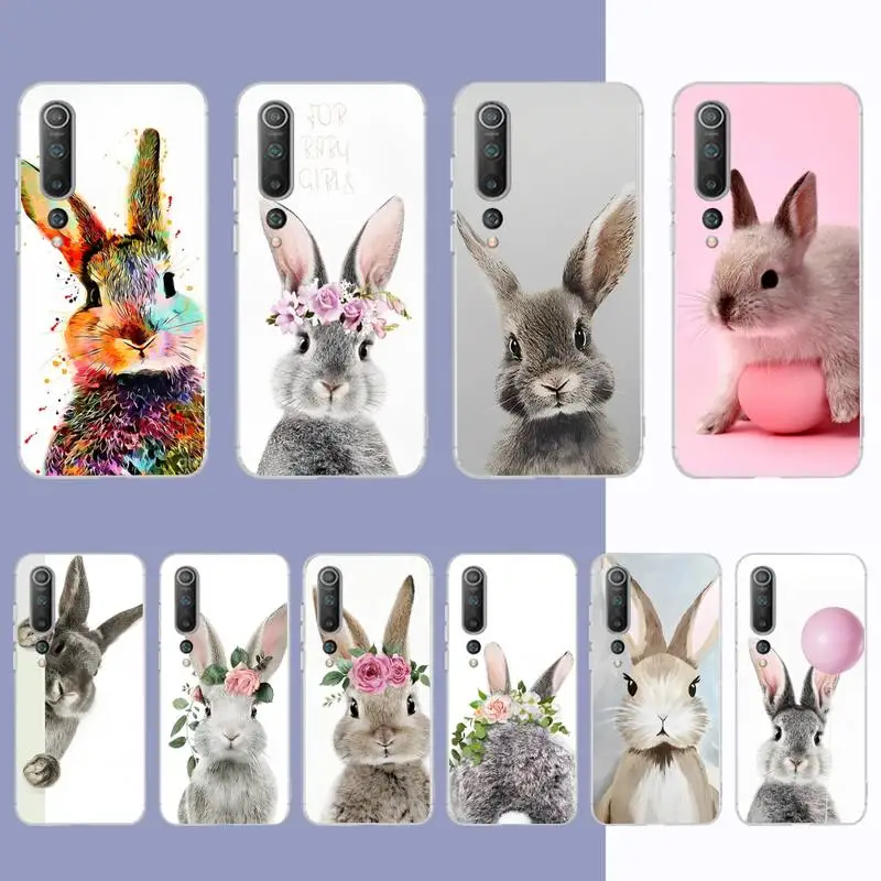 

Cute Bunny Rabbit Phone Case for Samsung S21 A10 for Redmi Note 7 9 for Huawei P30Pro Honor 8X 10i cover