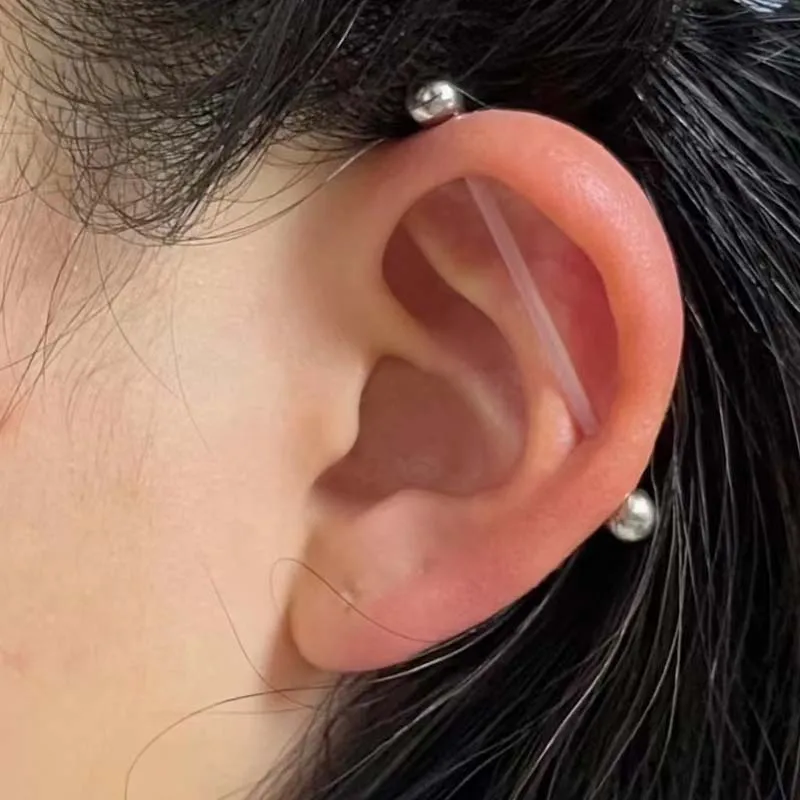 1 قطعة سيليكون الصناعية ثقب لينة الحديد مرنة مريحة الصناعية سقالة الأذن ثقب الجسم مجوهرات فترة الشفاء