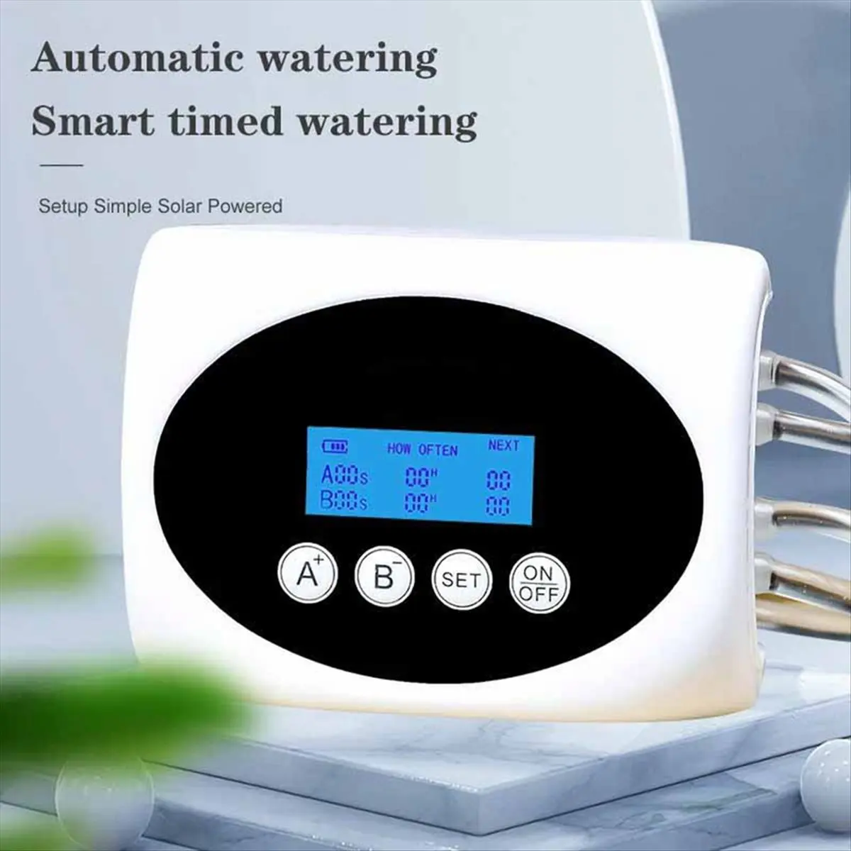 AT54 Double Pump Intelligent Drip Irrigation System Water Pump Timer Garden Solar Energy Plant Automatic Watering Device