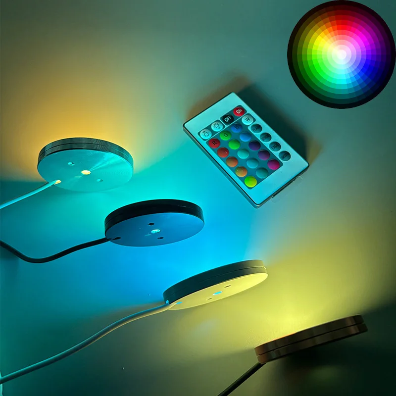 Led Spotlight 3W 6W USB plug 2 in One 3W USB DC5V RGB With Remote Jewelry Cabinet Showcase Counter Lamp Ceiling Mini Spot Light