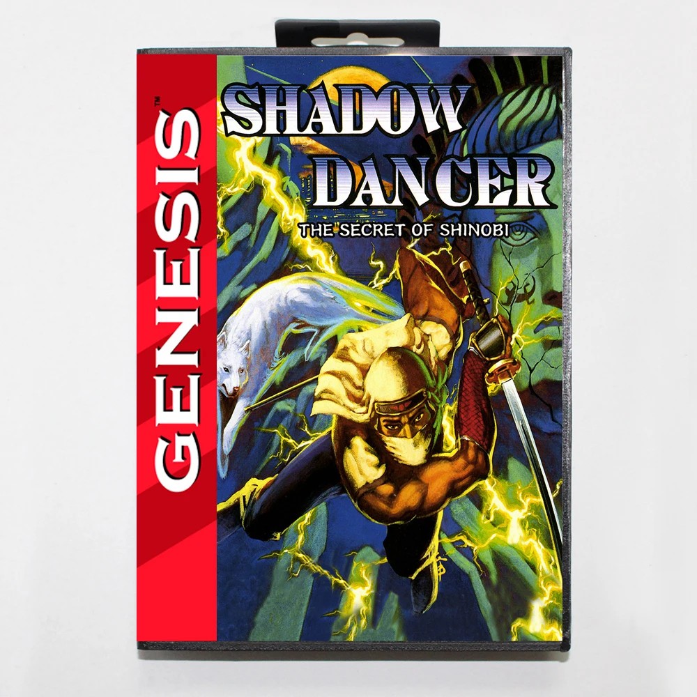 Shadow Dancer MD cartucho de juego con caja de EE. UU. Para sistema Sega Genesis Megadrive de 16 bits