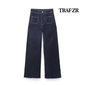 Traf zr hight רחוב נשים ג 'ינס y2k jean baggy נשים 2023 אופנה חדש kpop מטען גבוה המותניים וינטג רחב וינטג' ינס pant נשים