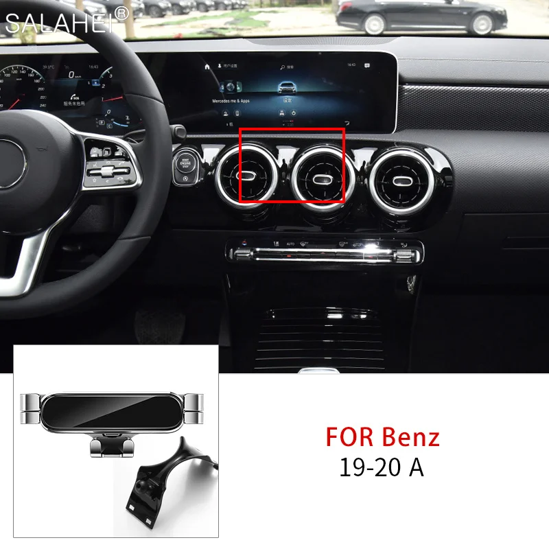 

Gravity Car Mobile Phone Holder GPS Support For Mercedes-Benz A Class 2019 2020 W177 MB A250 A180 V177 Sedan A35 A45 For Iphone