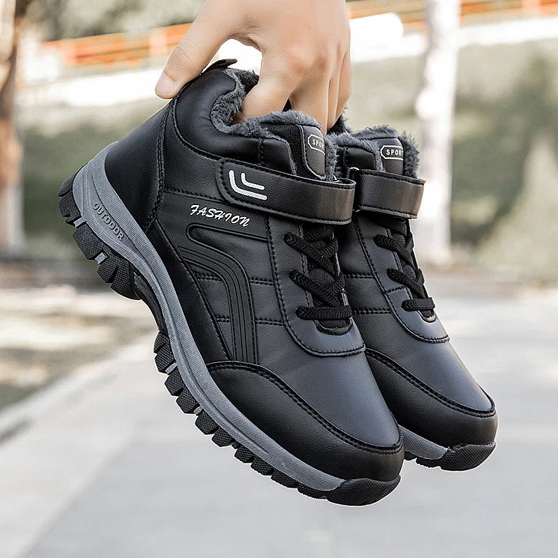 Winter Männer Schneeschuhe Frauen schlüpfen auf Winters chuhe wasserdichte bequeme Stiefeletten Turnschuhe Plüsch Wandern Walking Paar Schuhe
