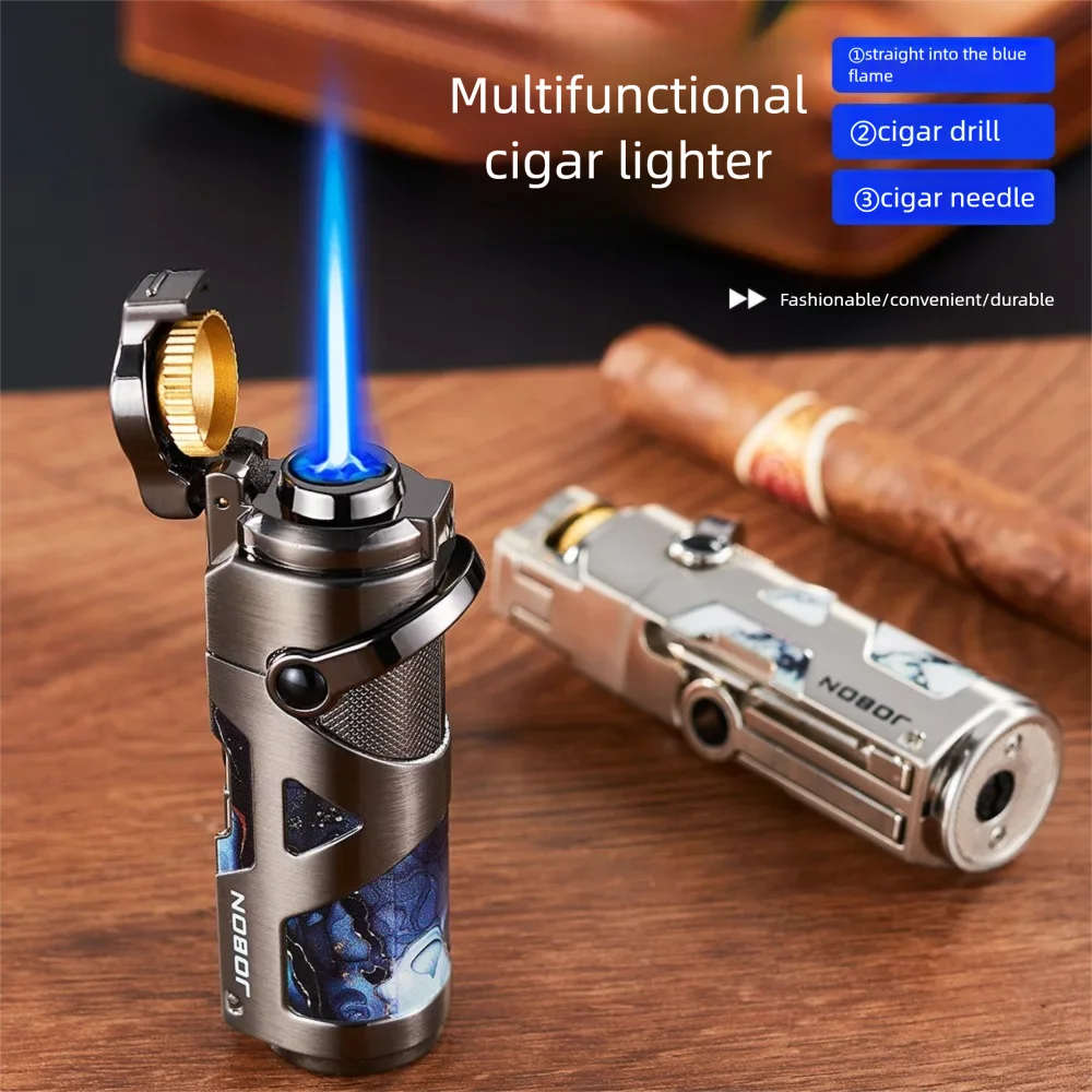 

Доступная роскошь: Новая зажигалка Rocker Arm Ignition - Металлическая, ветрозащитная, многофункциональная, для сигар, с возможностью многократной заправки.