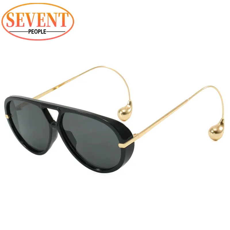 Oversized Oval Punk Pilot Sunglasses Women Big 2026 Luxury Brand Vintage Metal Frame Sun Glasses for Ladies UV400 Shield Eyewear - Image 15